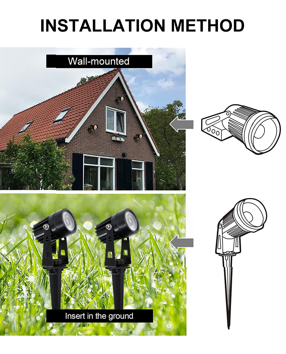 1 TO 4 RGB Outdoor Solar Landscape Light LED IP65 Waterproof Solar Lamp Automatic On/Off Solar Wall Light Garden Patio Lawn Lamp