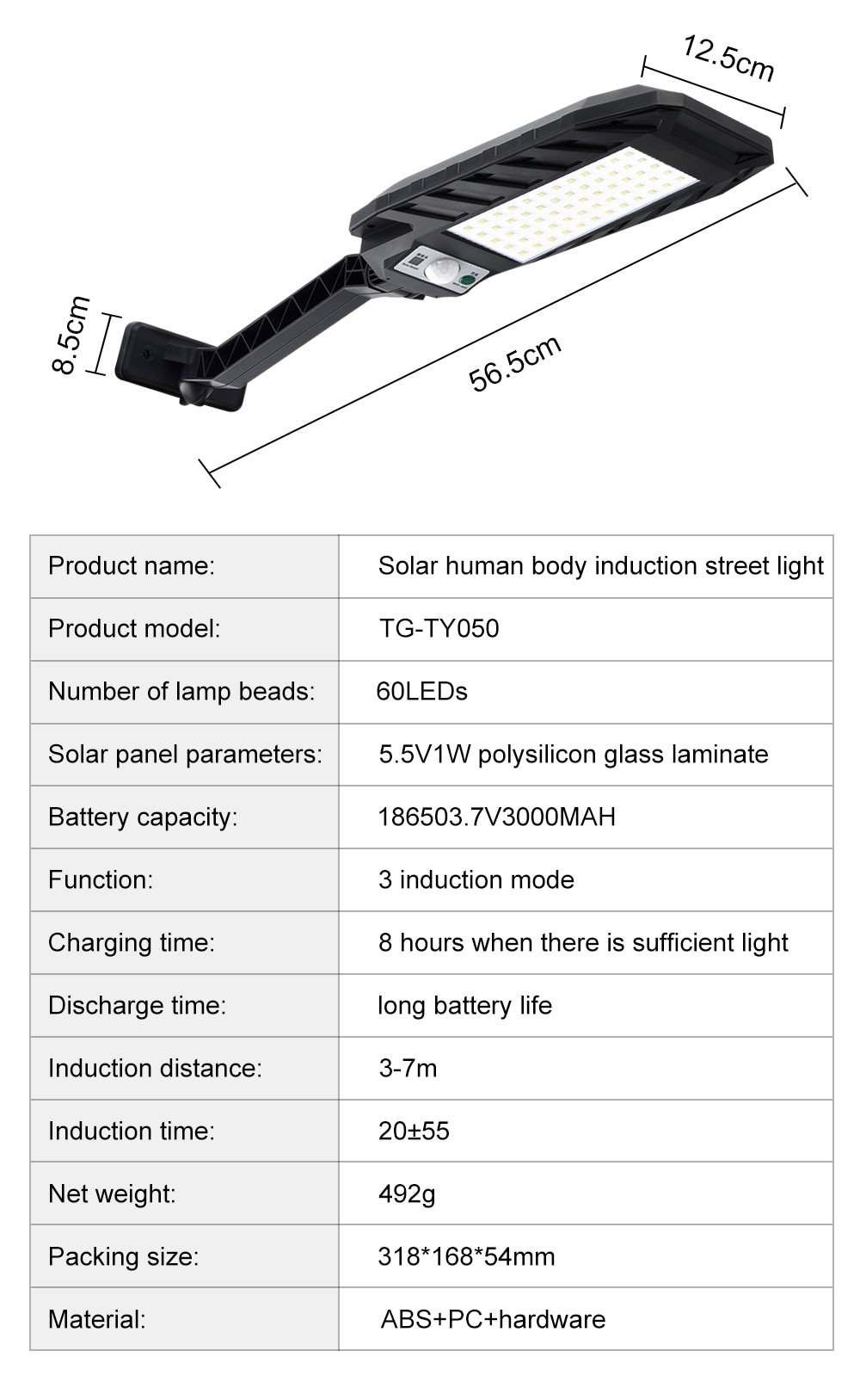 180COB Solar Outdoor Lamp LED Motion Sensor Street Lights IP65 Waterproof Remote Control Solar Lights For Garden Door Wall Lamp