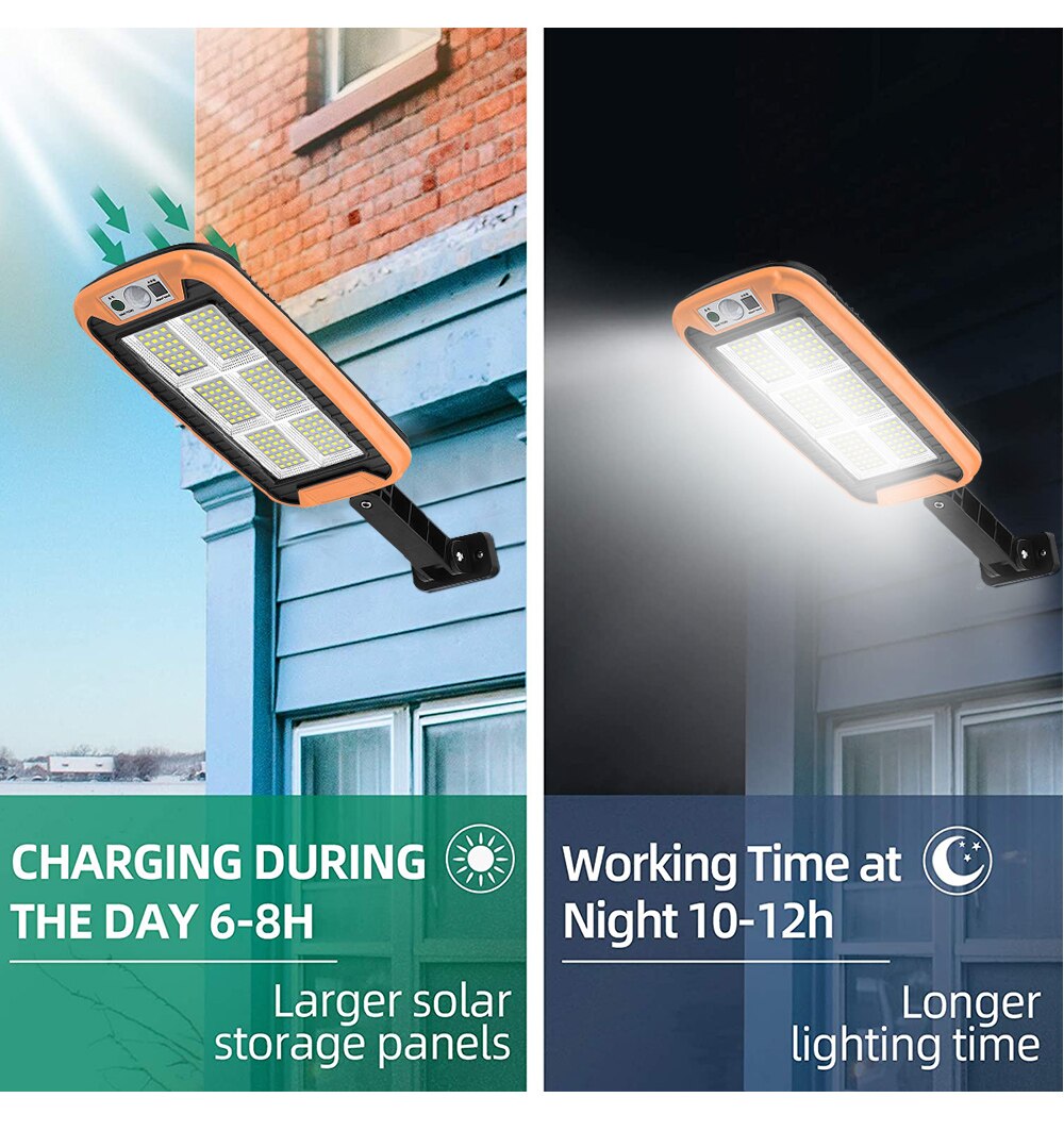 240COB Solar Outdoor Lamp PIR Motion Sensor Remote Control LED IP65 Waterproof Solar Street Light For Garden Wall Night lights