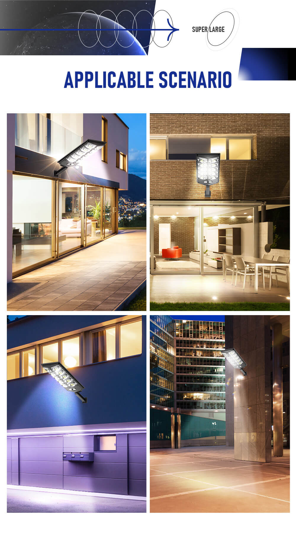 LED Super Bright Outdoor Solar Lamp Waterproof Ultra Wide Lighting Street Light Human Induction Motion Sensor Yard Wall Lights
