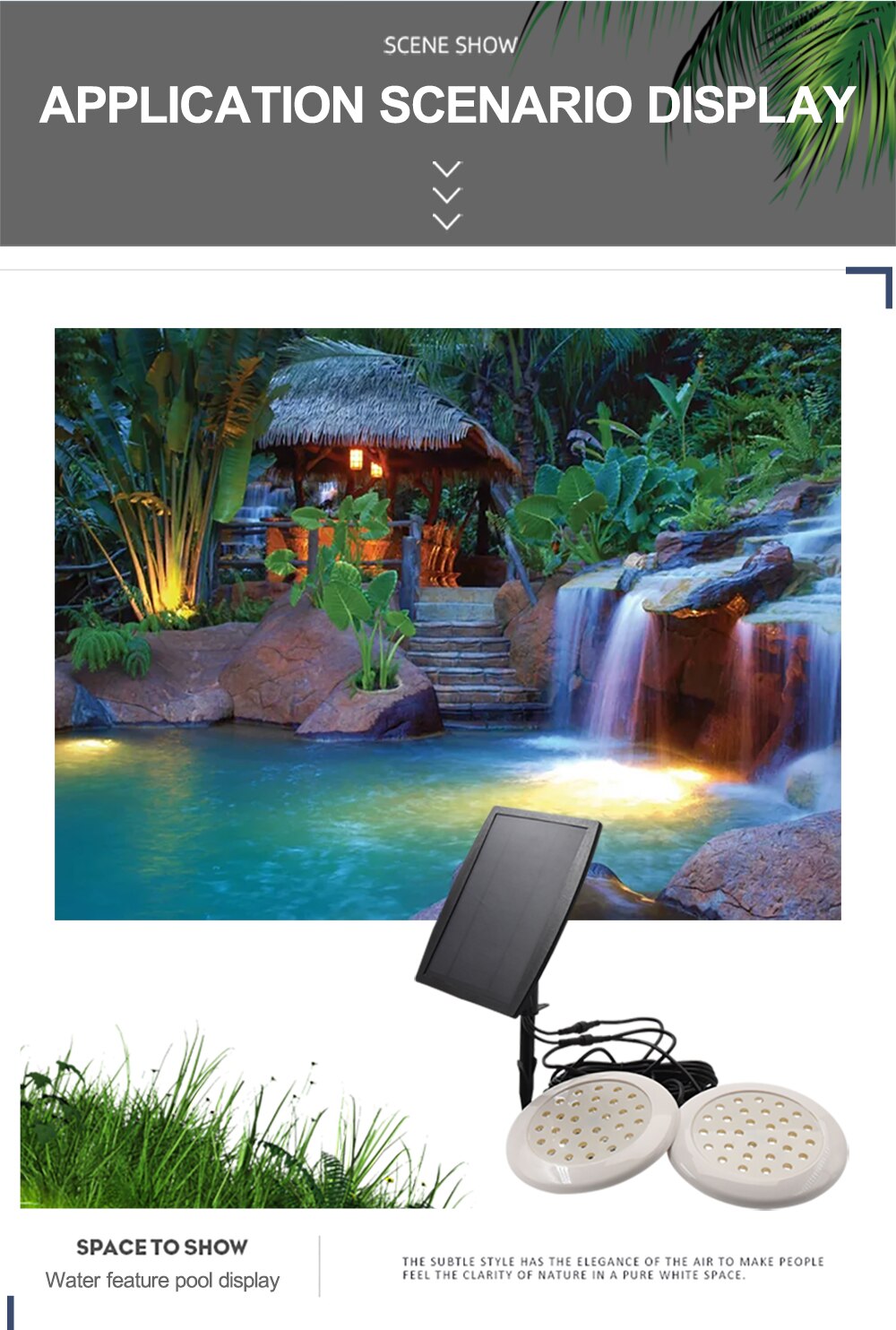1-To-4 RGB Outdoor Solar Underwater Pond Lights LED IP68 Waterproof Submersible Projection Lamp For Swimming Pool Fish Pond Lawn