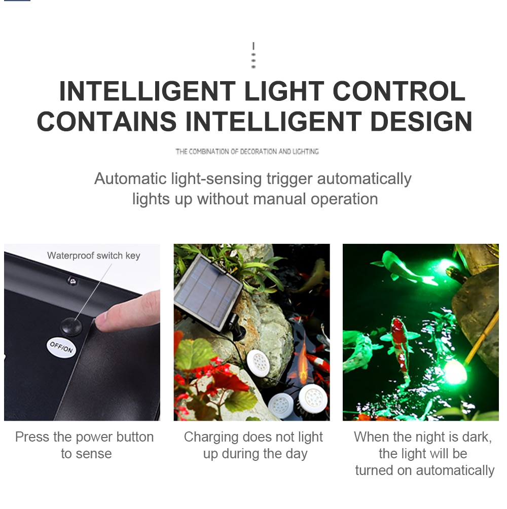 1-To-4 RGB Outdoor Solar Underwater Pond Lights LED IP68 Waterproof Submersible Projection Lamp For Swimming Pool Fish Pond Lawn