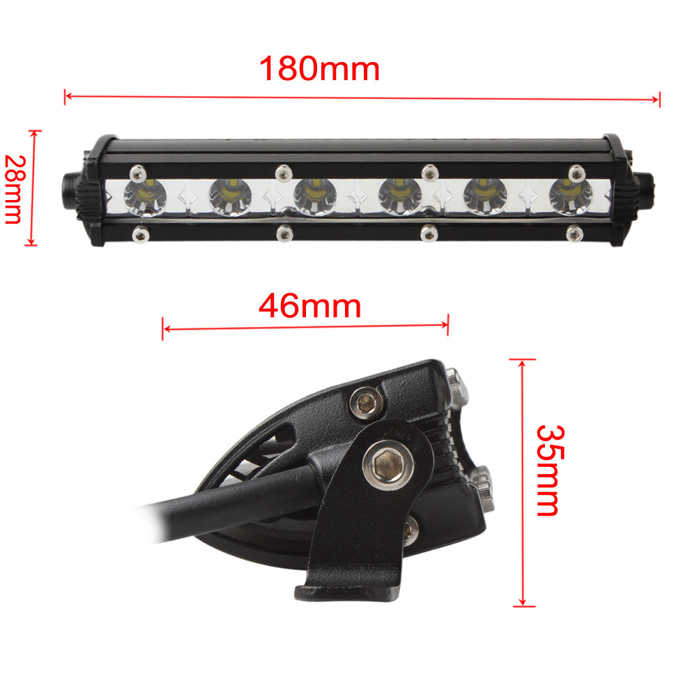 Slim 7inch 30W 3000LM Spot LED Single Row Work Light Bar Waterproof Dust proof Shockproof OFFROAD DRIVING SUV