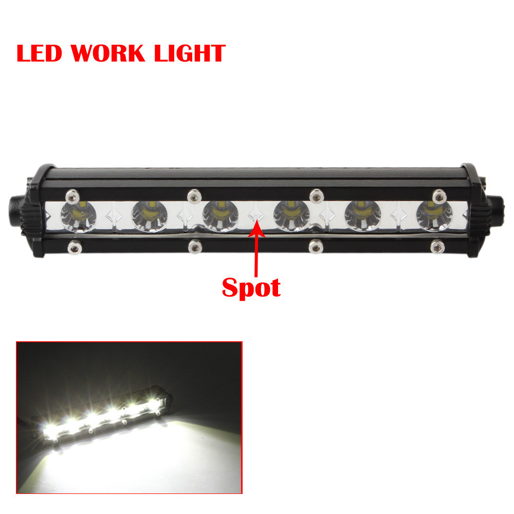 Slim 7inch 30W 3000LM Spot LED Single Row Work Light Bar Waterproof Dust proof Shockproof OFFROAD DRIVING SUV