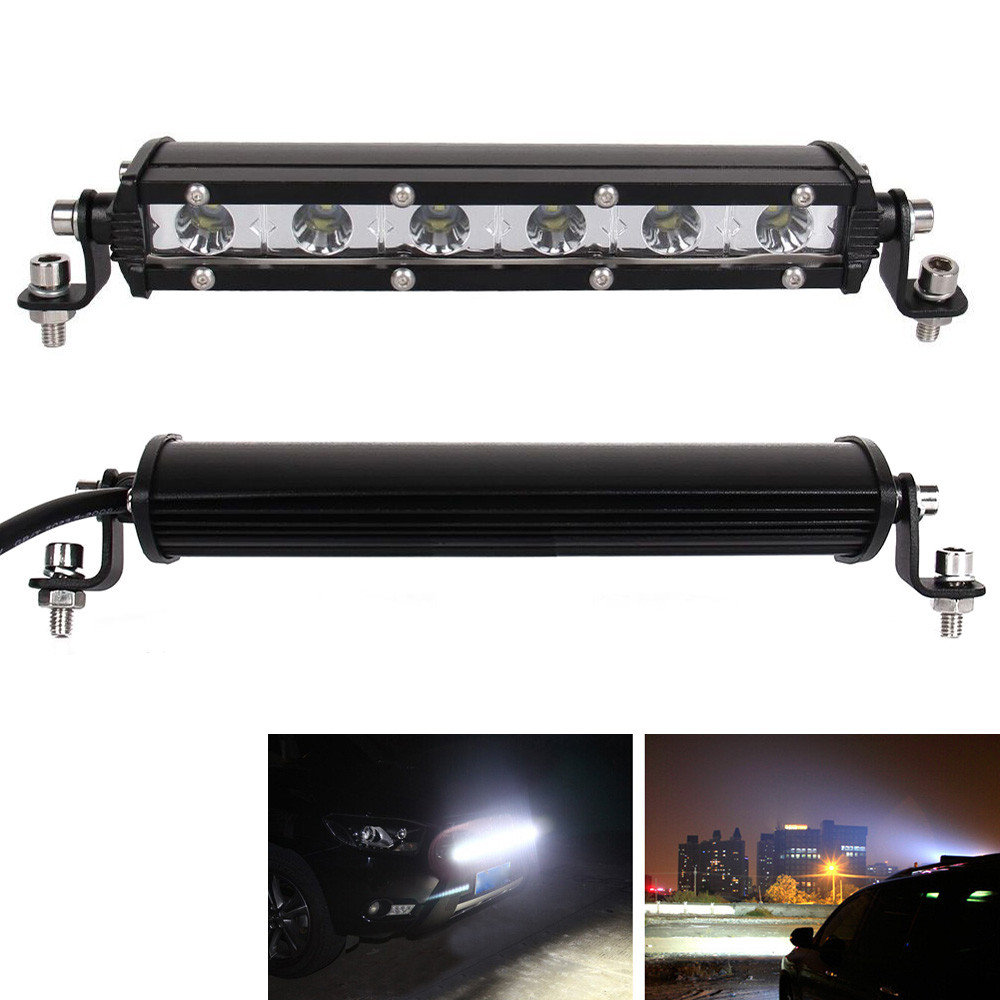 Slim 7inch 30W 3000LM Spot LED Single Row Work Light Bar Waterproof Dust proof Shockproof OFFROAD DRIVING SUV