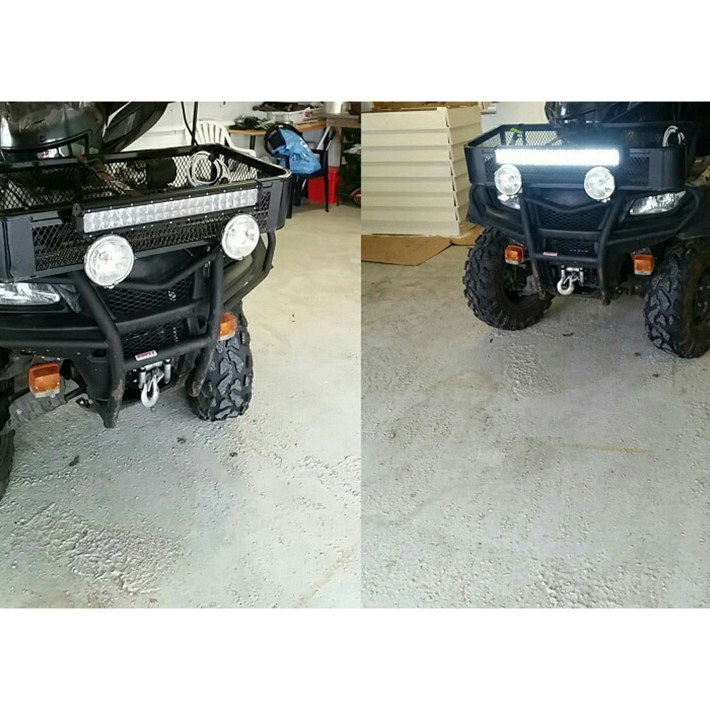 23inch 240W Waterproof IP 68 Spot Flood Combo 5D Lens LED Light Bar Flood Spot Combo Work Lamp SUV ATV 4WD