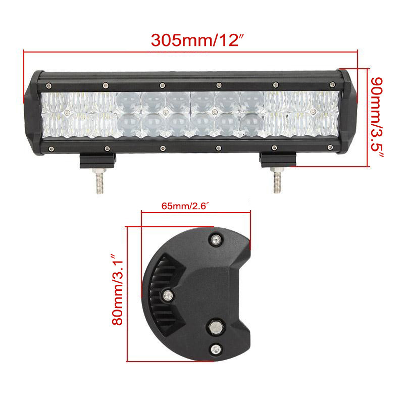 120W 12inch Led Chips Light Bar 5D Auto SUV Combo for Vehicle Driving Led Lamp Bar For Truck SUV Boat ATV Car Work Lights