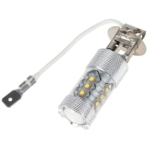 New Arrival H3 Socket 80W LED Car Light Xenon Pure White XBD R3 Lens High Power Auto Fog Light Daytime Running Led Bulb 12V