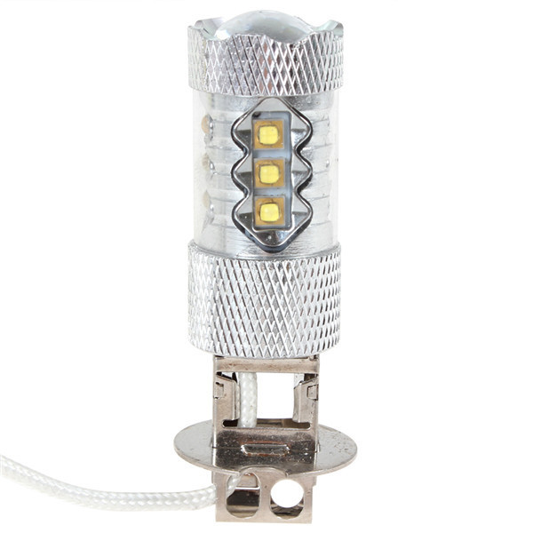 New Arrival H3 Socket 80W LED Car Light Xenon Pure White XBD R3 Lens High Power Auto Fog Light Daytime Running Led Bulb 12V