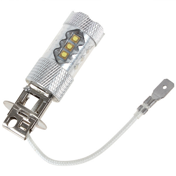 New Arrival H3 Socket 80W LED Car Light Xenon Pure White XBD R3 Lens High Power Auto Fog Light Daytime Running Led Bulb 12V