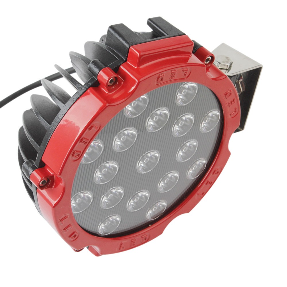 51W 13740LM Black 7x LEDS Work Spot Flood Beam Light Car Vehicle 4WD Lamp DC 10 30V