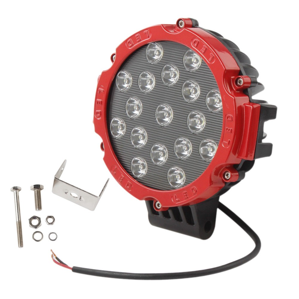 51W 13740LM Black 7x LEDS Work Spot Flood Beam Light Car Vehicle 4WD Lamp DC 10 30V