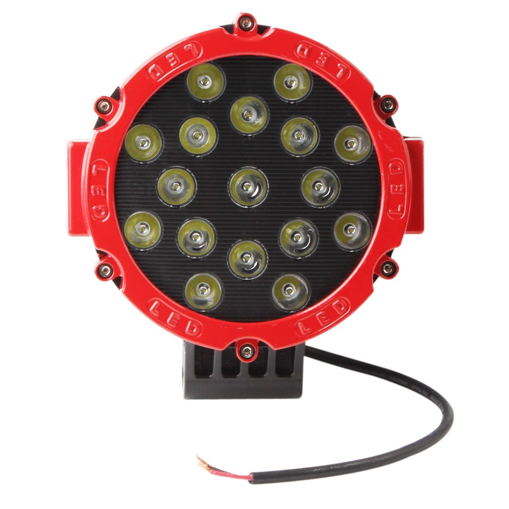 51W 13740LM Black 7x LEDS Work Spot Flood Beam Light Car Vehicle 4WD Lamp DC 10 30V