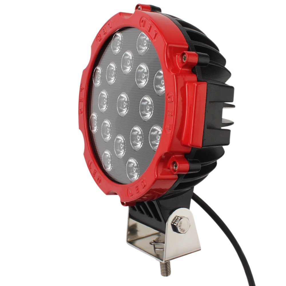 51W 13740LM Black 7x LEDS Work Spot Flood Beam Light Car Vehicle 4WD Lamp DC 10 30V