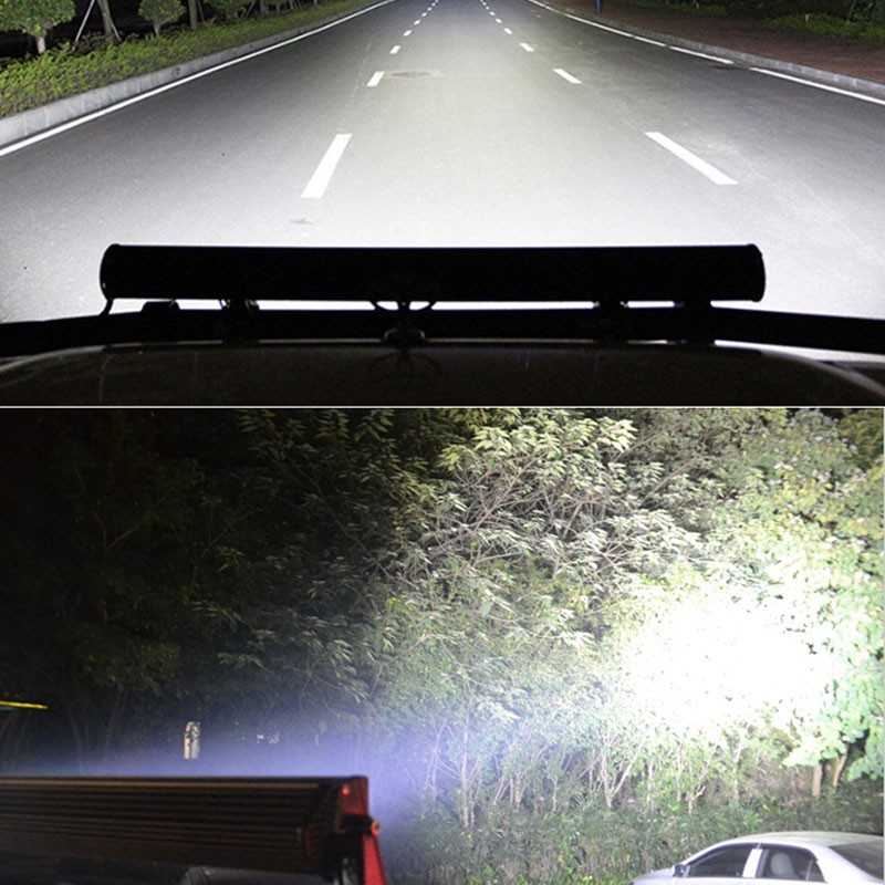 New High Quality 20000LM 200W 12V 24V 22Inch 4D Straight LED Work Light Bar Combo Beam ATV SUV UTE Truck UTV fits12V24V vehicles