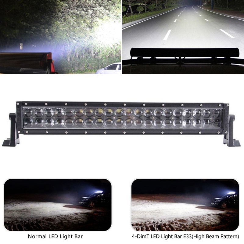 New High Quality 20000LM 200W 12V 24V 22Inch 4D Straight LED Work Light Bar Combo Beam ATV SUV UTE Truck UTV fits12V24V vehicles