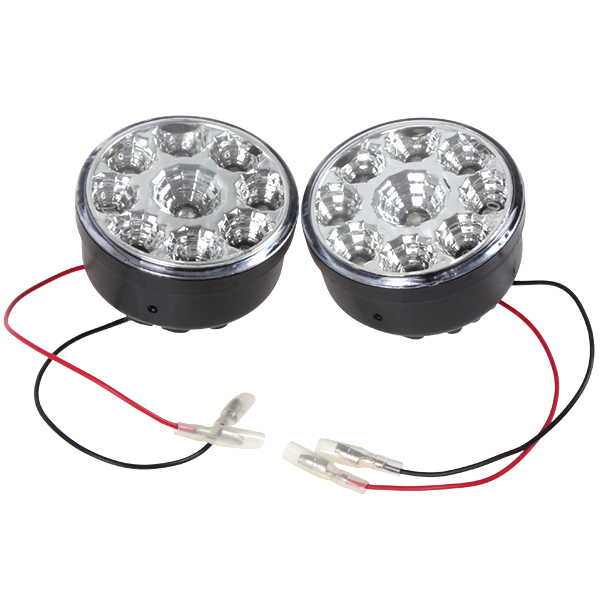 10Pair 2014 New arrival 2x 9 LED Car 12V Round Daytime Driving Light Daytime Running Lights with Fog Lihgt Parking Function