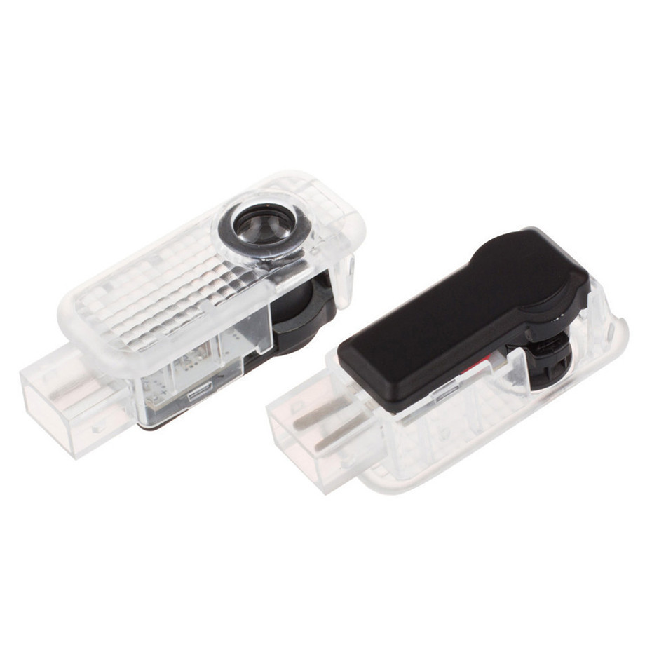 2Pcs High Brightness LED Vehicle Welcome Courtesy Laser Light Projector Logo Ghost Shadow Lamp for Audi Car Door