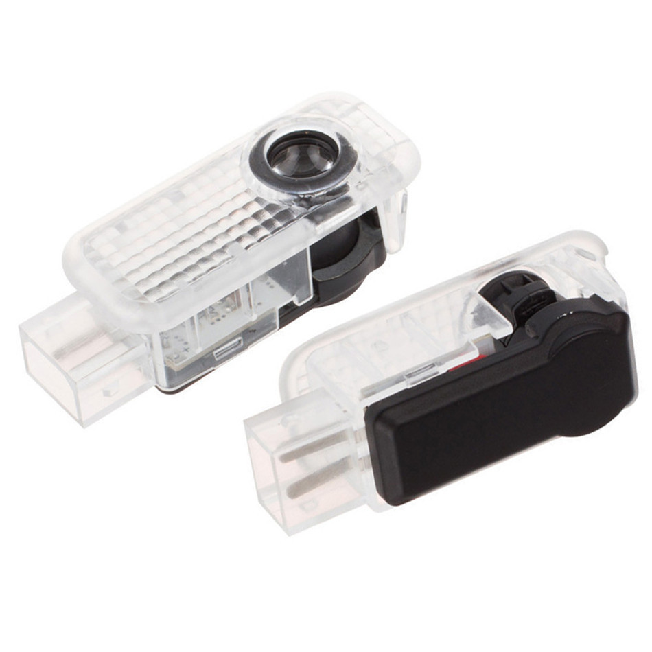 2Pcs High Brightness LED Vehicle Welcome Courtesy Laser Light Projector Logo Ghost Shadow Lamp for Audi Car Door