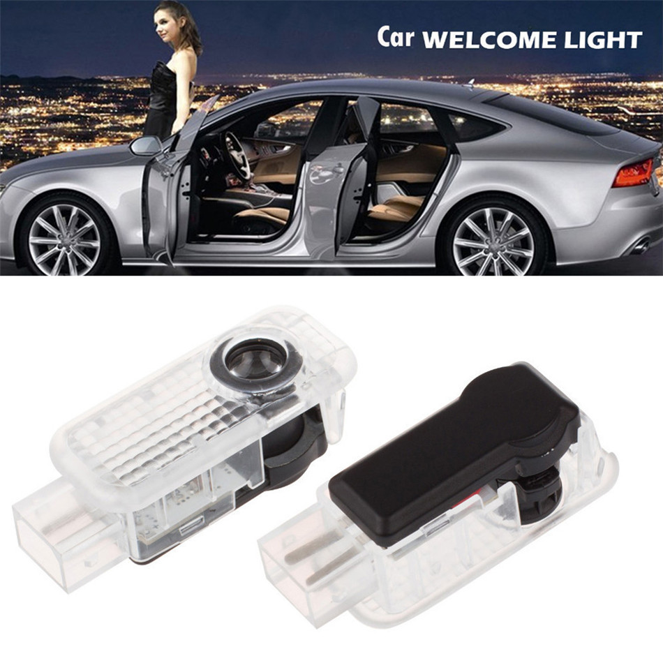 2Pcs High Brightness LED Vehicle Welcome Courtesy Laser Light Projector Logo Ghost Shadow Lamp for Audi Car Door