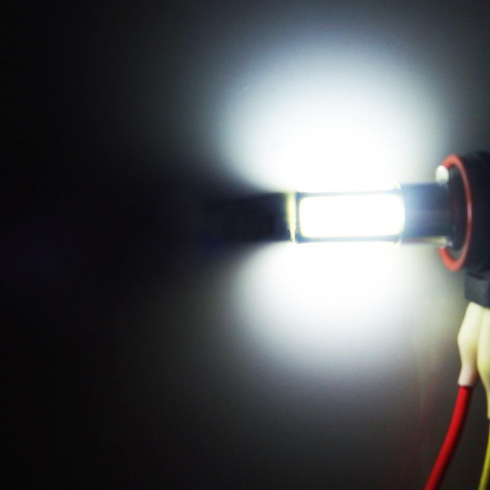 New 2Pcs 2000LM 300mA White 360 degreeLight Angel 6000K H8 H11 COB LED High Power Fog Driving Headlight Light Lamp Bulb 12V 10W