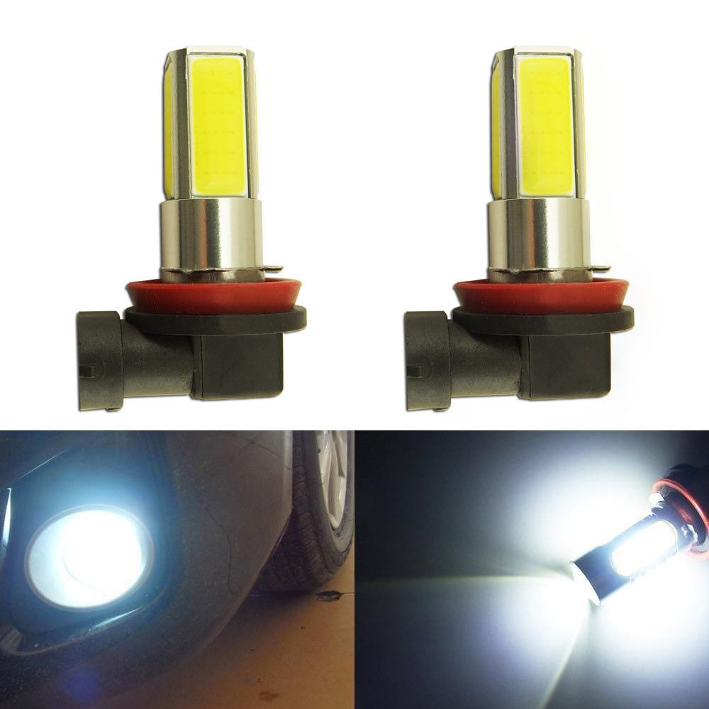 New 2Pcs 2000LM 300mA White 360 degreeLight Angel 6000K H8 H11 COB LED High Power Fog Driving Headlight Light Lamp Bulb 12V 10W