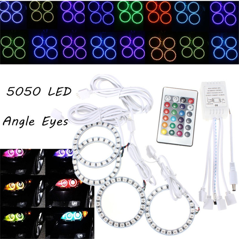 Sale 4 in 1 Angel Eyes Halo Ring Car Headlight 96 LED Decorative Light Lamp for BMW Honda Hyundai coupe Toyota Camry