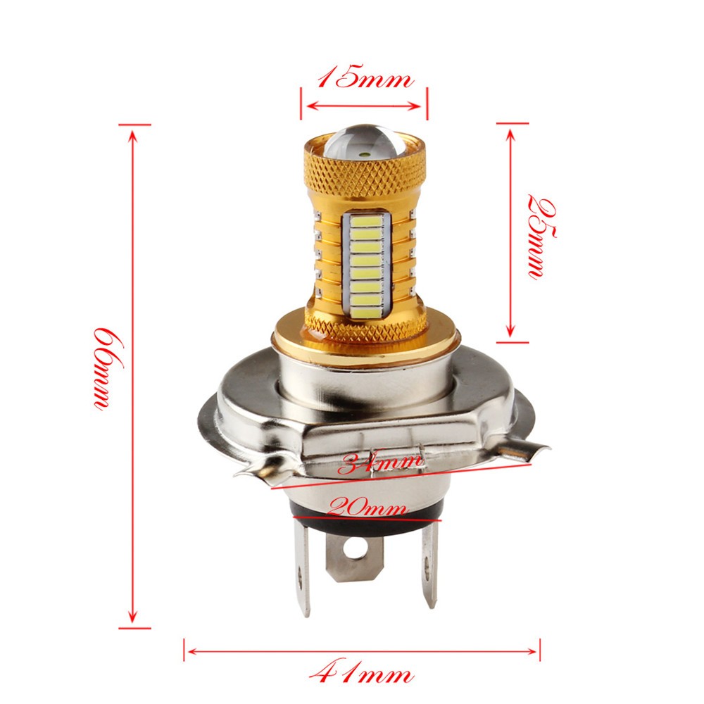 Sale DC12V 2x 12W H4 32 LEDs 3014 Bulb Car Fog Light 360 Degree 320Lm White Headlight