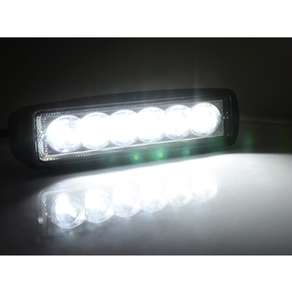 2PCS LOT 1550LM 6 Inch 18W 6 x 3W LED Light Bar as Worklight Flood Light Spot Light for Boating Hunting Fishing