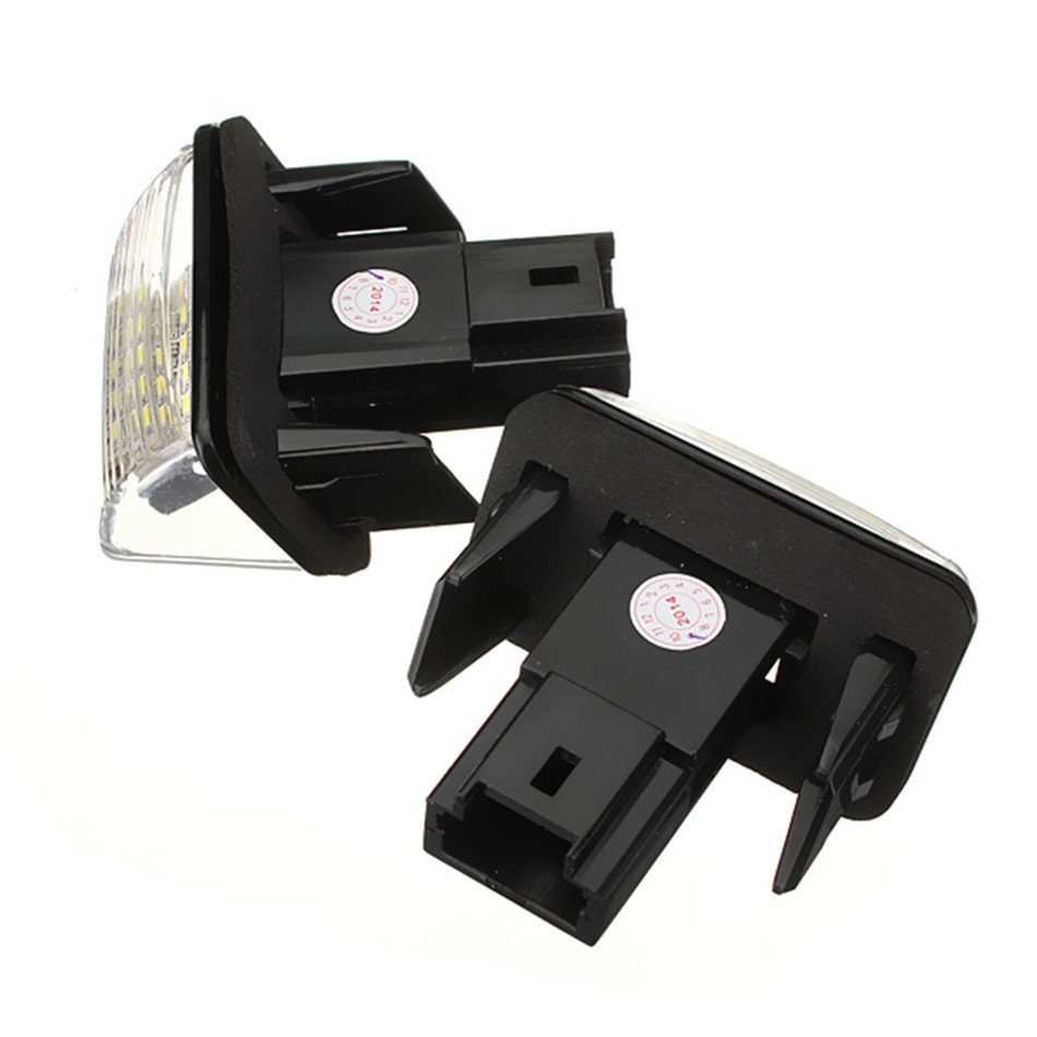 2PCS High Brightness Low Power White 18 LEDs License Number Plate Light For Peugeot Citroen