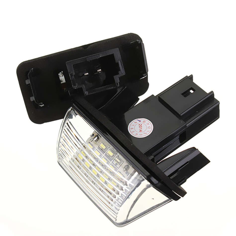 2PCS High Brightness Low Power White 18 LEDs License Number Plate Light For Peugeot Citroen