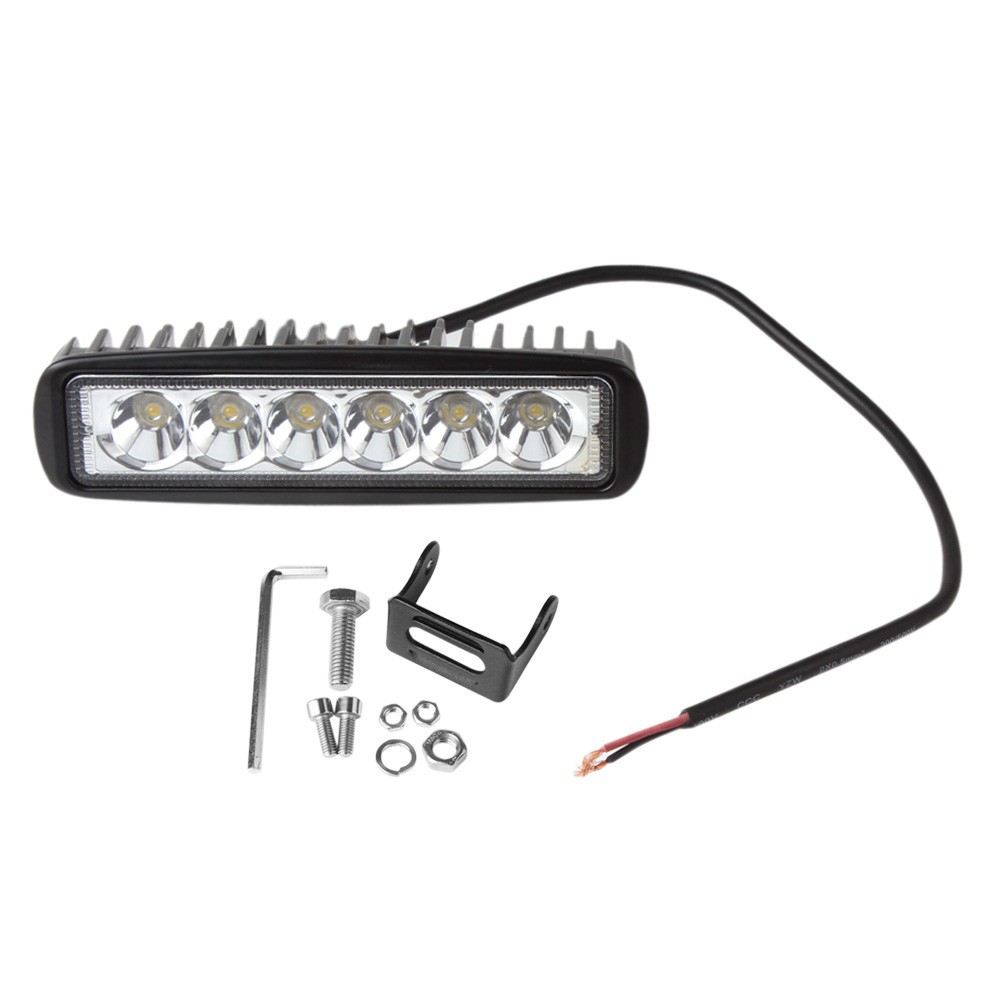 10PCS 6 Inch 12V 2000K Car LED Work Light 2150LM 18W Waterproof Bar Fog Light Lamp For Truck Trailer SUV OffRoad Spotlight