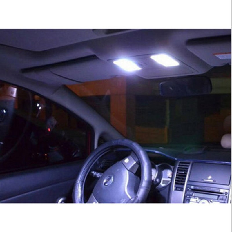 New High Quality 12v 10pcs 24 SMD COB LED Car T10 Festoon Dome Light Panel Lamp 12V 1.5W bulbs White long service life