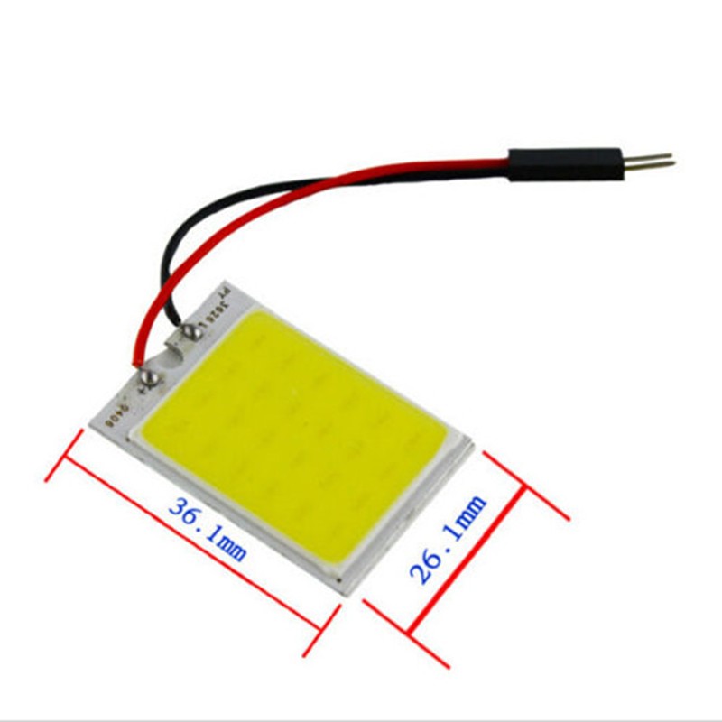 New High Quality 12v 10pcs 24 SMD COB LED Car T10 Festoon Dome Light Panel Lamp 12V 1.5W bulbs White long service life