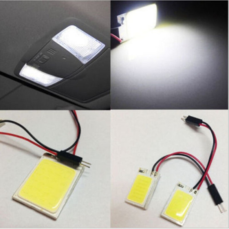 New High Quality 12v 10pcs 24 SMD COB LED Car T10 Festoon Dome Light Panel Lamp 12V 1.5W bulbs White long service life