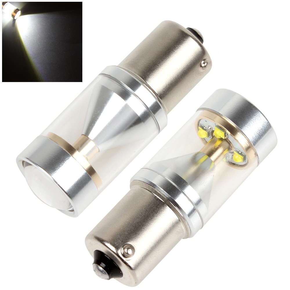 Sale 1 Pair 750LM LED Light 360 Degree 30W LEDs White Car Light 1156 Car Back Up Brake Lamp