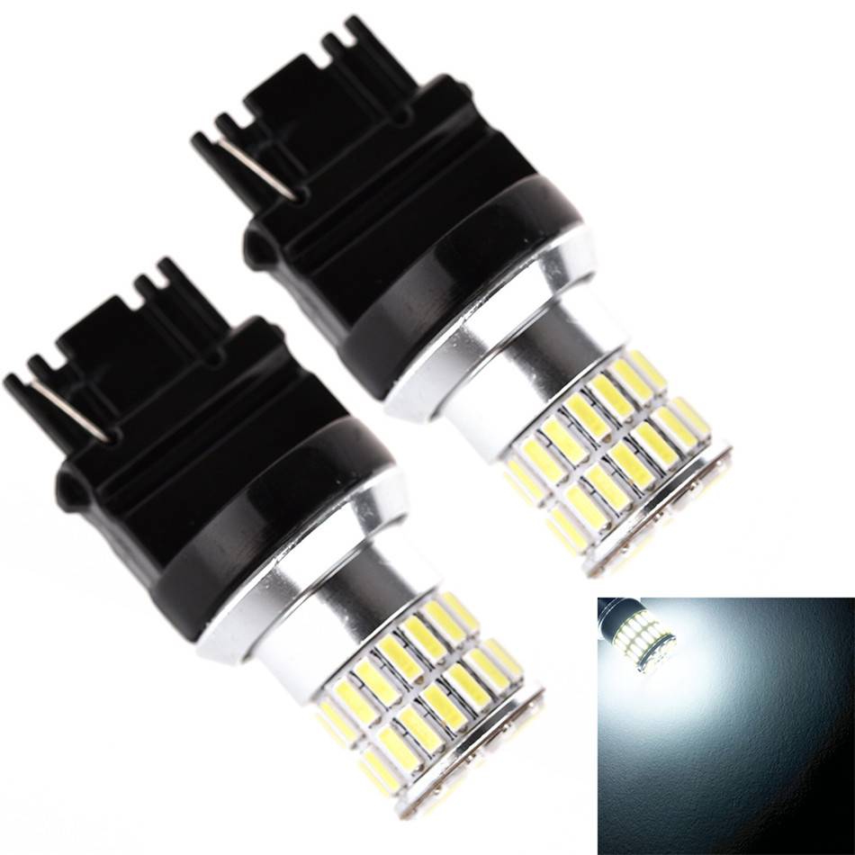 2Pcs 3156 Universal Multi function Durable High Brightness 460LM Car 48x 4014SMDs Driving Turning Bulb White Light Non polar