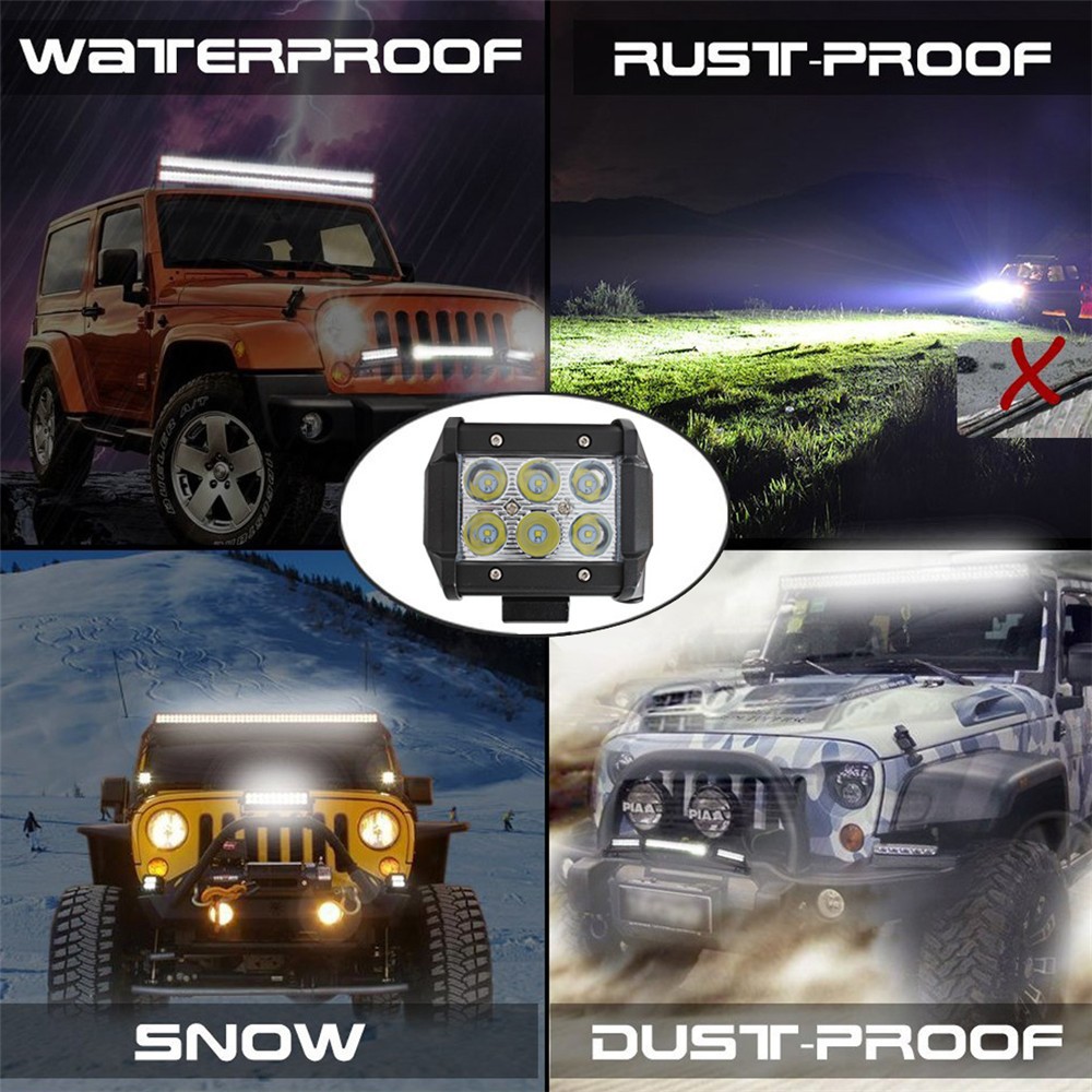 Sale 1440LM 18W LED Car Work Light Super Power Waterproof for Motorcycle Tractor Boat 4WD Offroad SUV ATV
