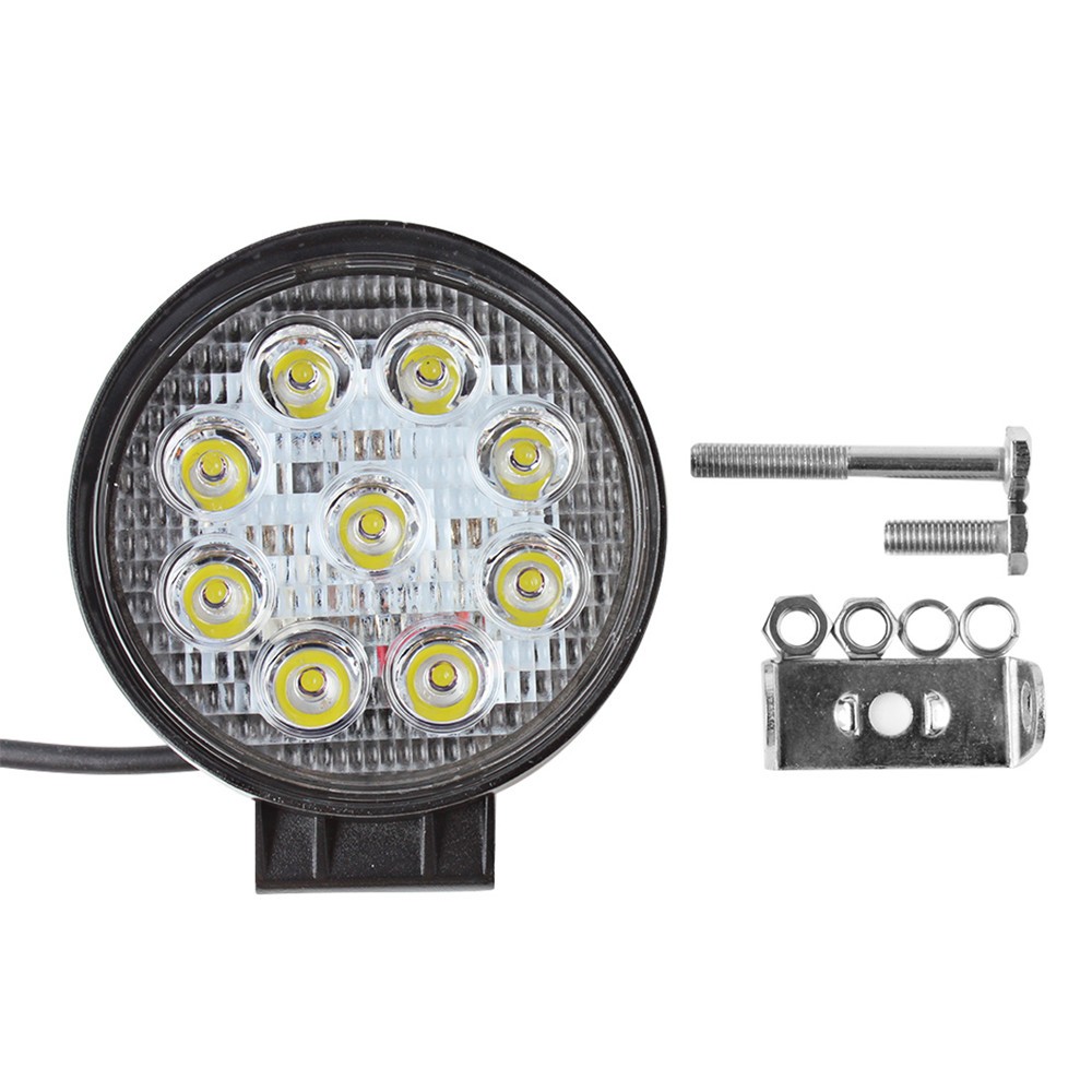2x 27W LED Cool White 6500K Work Light Round Flood Spot Lamp ATV SUV Off road Car Boat Truck 12V 24V 30000 hours life time