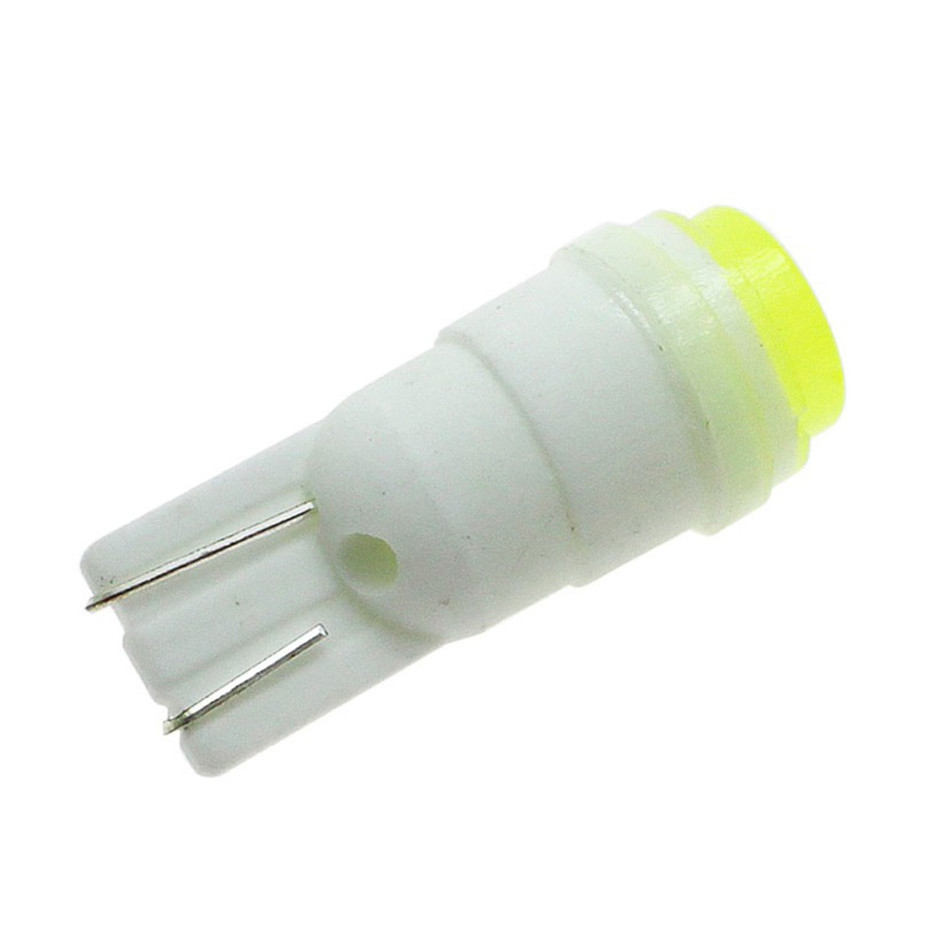 Universal 10Pcs DC 12V T10 LED Ceramic Base COB W5W 501 194 168 Car Corner Side Door Light Bulb 6 Colors Optional