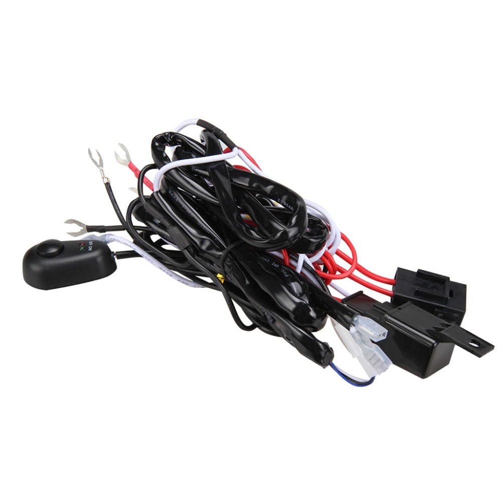 New High Quality Universal12V40A Car Fog Light Wiring Harness Kit Loom For LED Work Driving Light Bar With Fuse And Relay Switch