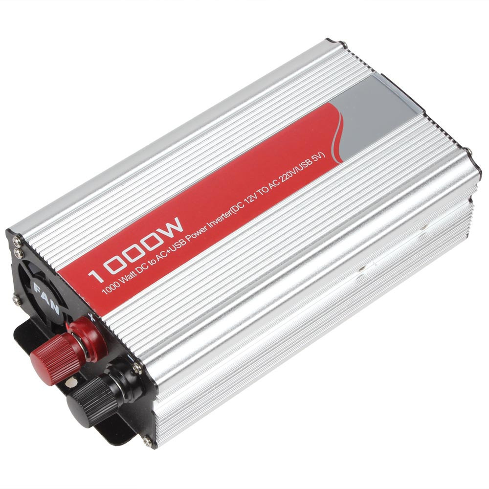 DC 12V to AC 220V 1000W Power Adpater Car Auto Automatic Thermal Shutdown Car Power Inverter Adapter Convert USB 5V