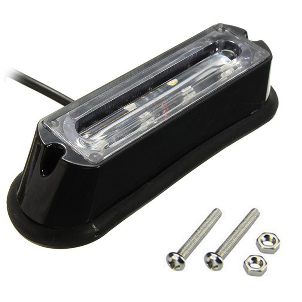 DC 12 24V Multi function 4 LED Waterproof Car Truck Strobe Flash Warning Light Side Maker Light Amber