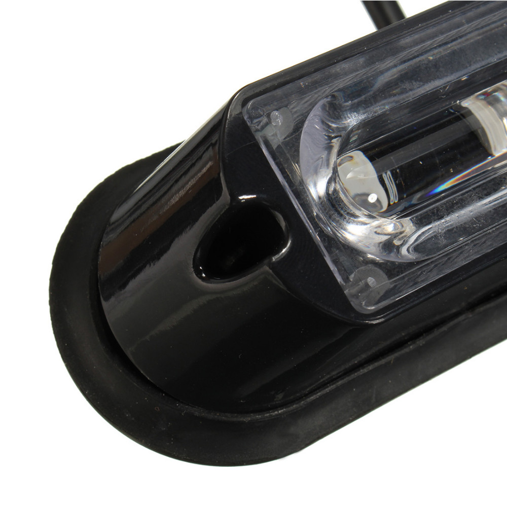 DC 12 24V Multi function 4 LED Waterproof Car Truck Strobe Flash Warning Light Side Maker Light Amber