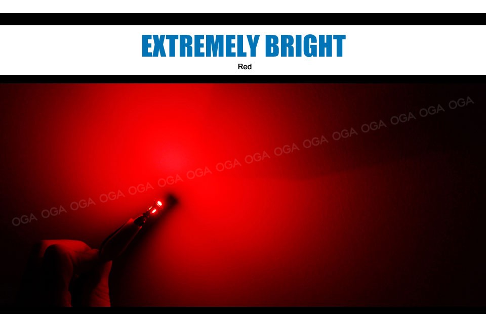 OGA 10PCS Super Bright SMD 12V T10 W5W 168 194 Car LED Auto Clearance Door Reading License Plate Lamp Bulb With 2 Years Warranty