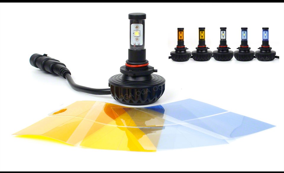 OGA 2PCS 9005 HB3 CREE LED chips Car Headlight Kit Fog Light Lamp With 5 Optional Colors Plug Play