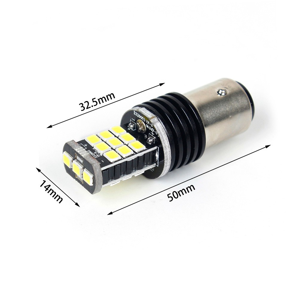 OGA 2PCS Extremity Bright 1157 BAY15D 21SMD Auto Tail Lights Brake Bulb Car Reverse Lamp DC 12V White