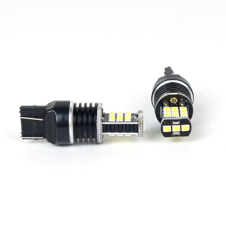 OGA 2PCS Extremity Bright 7443 21SMD Auto Tail Lights Brake Bulb Car Stop Lamp DC 12V White Color