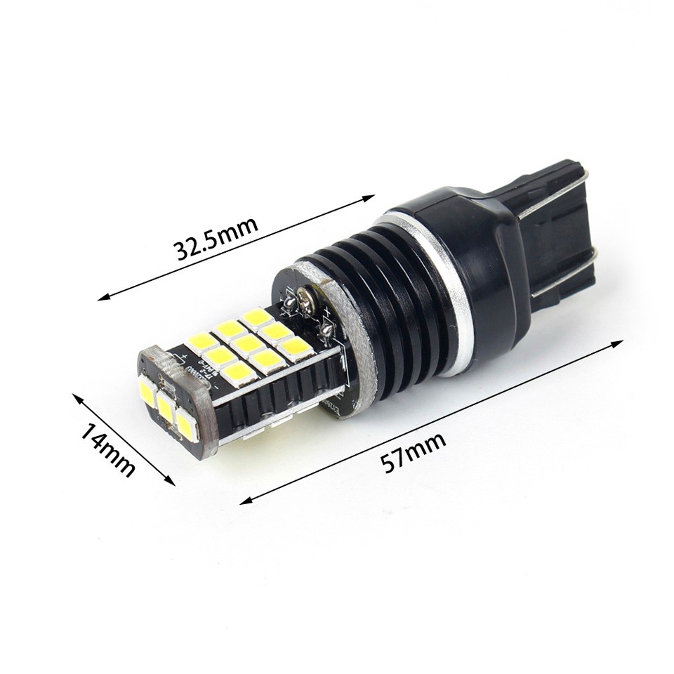OGA 2PCS Extremity Bright 7443 21SMD Auto Tail Lights Brake Bulb Car Stop Lamp DC 12V White Color