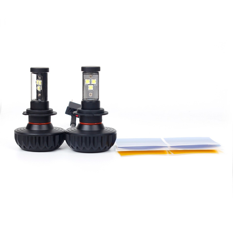 OGA 2PCS H7 Cree LED chips Car Headlights Kit 30W 3000lm Auto Front Light Fog Bulb Plug Play Automotive Headlamp No Fan Design
